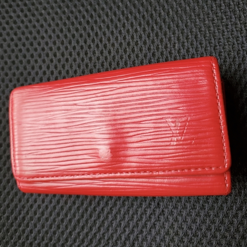 Louis Vuitton Epi Multicles 4-Ring Keyholder Case Wallet Red Leather Vtg Unisex